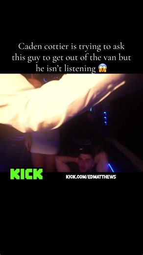 Caden cottier is trying to ask this guy to get out of the van but he isn’t listening 😱 #edmatthews