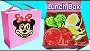 How to make paper lunch Box| Paper lunch box making Ideas | paper lunch Box with paper Foods| DIY