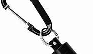 EECOO Magnetic Carabiner Clip Aluminum D-Ring Carabiners, Magnetic Landing Holder Screw Locking Buckle Hook D Shape Spring Snap Keychain Clips, Strong and Light for Outdoor Camping Hiking (Black)