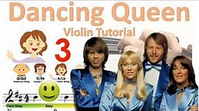 ABBA - Dancing Queen sheet music and easy violin tutorial