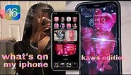 Updated What’s On My IPhone | IOS 16 | ￼ Aesthetic Kaws Look + Tutorial !