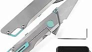 Raven Titanium EDC Folding Pocket Utility Knife - Box Cutter Suitable For Art Work, Outdoor, Hunting,Household tools (Sandblasting)
