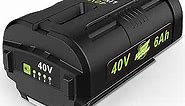 OP4060 40V 6.0Ah Lithium Battery Replacement for All Ryobi 40-Volt Power Tools OP4015 OP4026 OP40201 OP40261 OP4030 OP4040 OP40401 OP4050 OP40501 OP4050A OP40601 OP4060A RY40200 RY40403 RY40204