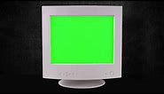 Old Computer CRT Monitor - Green Screen
