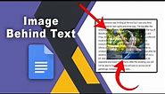 how to insert an image behind text in google docs document