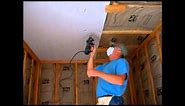 How I Hang Sheetrock ( Drywall ) on the Ceiling By Myself or Yourself DIY