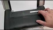 How to print test page on HP Officejet 100 Mobile Printer Check battery and ink levels