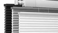 Boolegon No Drill No Tools Cellular Shades Top Down Bottom Up Honeycomb Blinds Light Filtering Cordless Window Blinds Easy to Install Shade for Windows,Light Filtering-White,34" W x 56" H