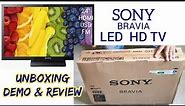 SONY BRAVIA LED HD TV 24" - Unboxing DEMO & Review | Best LED TV || Installation & all details