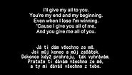 John Legend - All of Me CZ/ENG lyrics