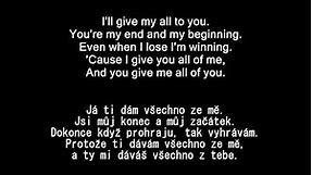 John Legend - All of Me CZ/ENG lyrics