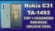 NOKIA C31 TA-1493 PASSWORD PATTERN FRP UNLOCK WITH UNLOCK TOOL | NOKIA C31 UNLOCK FRP PASSWORD