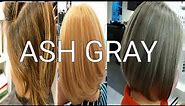 ASH GRAY how to ACHIEVE - ash gray color - hair tutorial