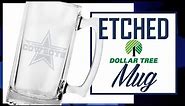 Cricut Maker- Dallas Cowboys Etched Glass Mug Dollar Tree Tutorial