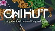 17.7”x472” Leopard Print Wallpaper Tropical Wallpaper Stick and Peel Dark Green Contact Paper for Cabinets Kids Self Adhesive Removable Wallpaper Jungle Animal Wall Paper Mural for Walls Shelve