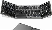 Portable Keyboard forLaptop with Numeric Keypad Foldable Keyboard Bluetooth for Laptop,Rechargeable full Laptop Keyboard Travel Keyboard for Laptop,Tablet,iPad,Phones etc,Up to 90 Days(Gray)