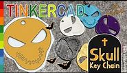 71) Skull Key Chain 5 ET with Tinkercad + 3D printing | 3D modeling how to make