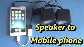 How to connect speaker to mobile phone, usb speakers for mobile
