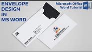 Envelope Design in ms word || How to make Envelope Design in ms word || Ms word Tutorial ||