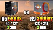 Ryzen 5 5600X vs Ryzen 9 3900XT | PC Gaming Tested