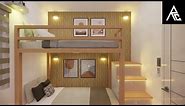 Cool Bunk Bed Idea for Small Rooms (2.5x3.5 Meters)