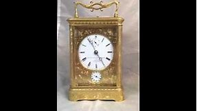 Fully Restored High Quality Repeater Carriage Clock By Bourdin, c1860