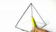 How to draw pyramid easy step by step for beginners