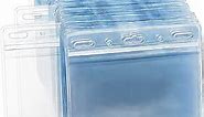 EcoEarth Horizontal Card Protector with Soft Edge (Large 4x3, 250 Pack) Clear Plastic Pouch for ID Name Badge Holders, Conference Nametag Sleeves, No Zipper for Quick and Easy Loading of Card Inserts
