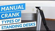 Types of Standing Desks - Manual Crank Adjustable Desks