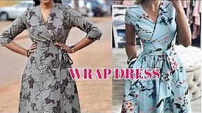 HOW TO MAKE A WRAP DRESS /PATTERN DRAFTING &CUTTING