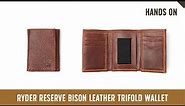 Ryder Reserve Bison Leather Trifold Wallet in Brown | Hands On