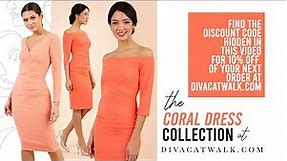 Coral Dress Collection | Coral Wedding Guest Dresses, Coral Casual Dress, Hot Coral Formal Dresses.