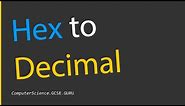 How to convert hexadecimal to decimal