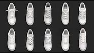 10 Cool Shoe Lace styles (Nike Air Force 1) | Shoe lacing tutorials