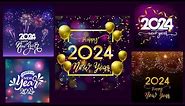 Free Happy New Year 2024 ecards | Downloadable ecards | Happy New Year cards | PNG & JPG Formats