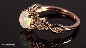 Gorgeous Rose Gold Opal Ring