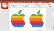 How to create Apple Rainbow 🌈 logo in Microsoft PowerPoint (Tutorial)
