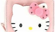WINGHOUSE X Hello Cat Kitty Officially Licensed Zip-Around Novelty Wallet Money Organizer with Mirror & Coin Purse