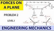 Engineering Mechanics_Forces on a Plane_Level 1_Problem 2