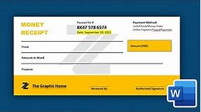 How to make cash receipt template using Microsoft word