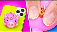 AWESOME DIY SQUISHY || Cool Phone Case ideas And School Hacks by 123 GO! Series