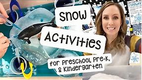 Snow Activities for Preschool, Pre-k, and Kindergarten