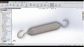 how to make spring with swivel hooks in SOLIDWORKS