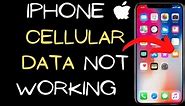 how to fix cellular data not working on iphone | fix mobile data not working on iphone| iphone 11