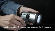 ThorFire Solar Flashlight Hand Crank Solar Powered Rechargeable Flashlight IPX6 Waterproof LED Emergency Lights Dynamo Torch Ideal for Camping Outdoor Climbing Backpack Hiking