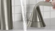 KOHLER Cursiva 8 in. Widespread 2-Handle Bathroom Faucet in Vibrant Brushed Nickel K-R30579-4D-BN