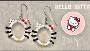 Hello Kitty Beaded Earrings: Beaded Hello Kitty Tutorial - Seed Bead Hello Kitty