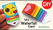 How to Make a mini WATERFALL CARD - DIY Fun Easy Craft