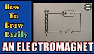 electromagnet diagram | how to draw an electromagnet | electromagnet drawing
