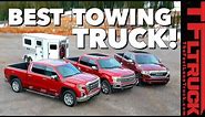 Best Half-Ton Towing Truck! Ford F-150 vs GM 1500 vs Ram 1500 vs World's Toughest Towing Test